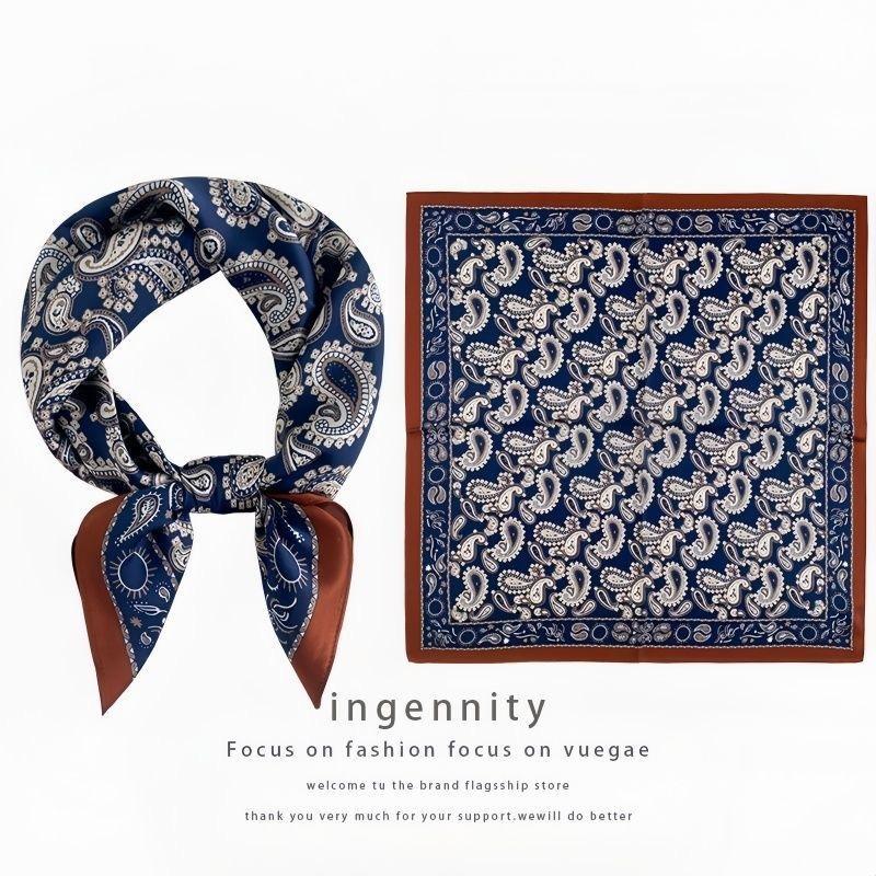 Small square scarf silk scarf men's neck protection scarf professional wear with shirt thin scarf 70x70 scarf
