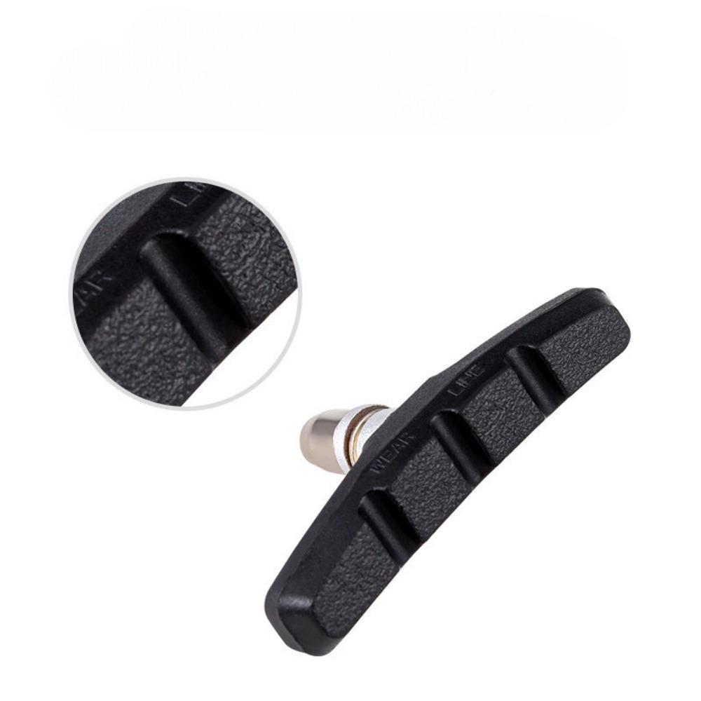 2/4pcs Black Rubber V-Brake Pads for Mountain Bikes Silent Brake Belt Screw Pad Blocks 2.76inch Replacement Brake Pads