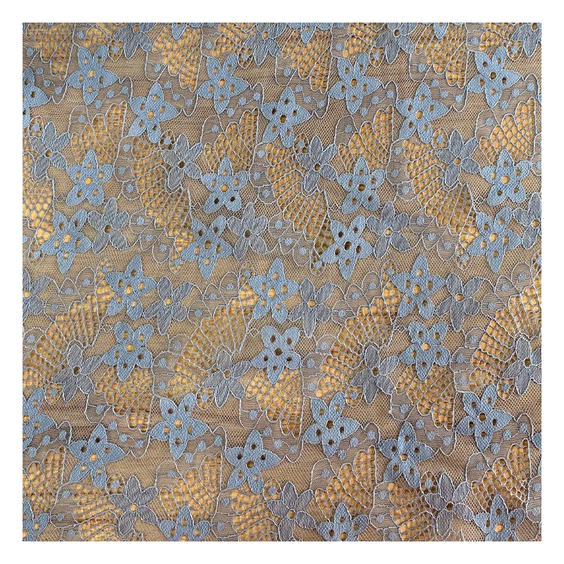 Polyester Lace Star Hollow Women's Wedding & Formal Dresses Fabric