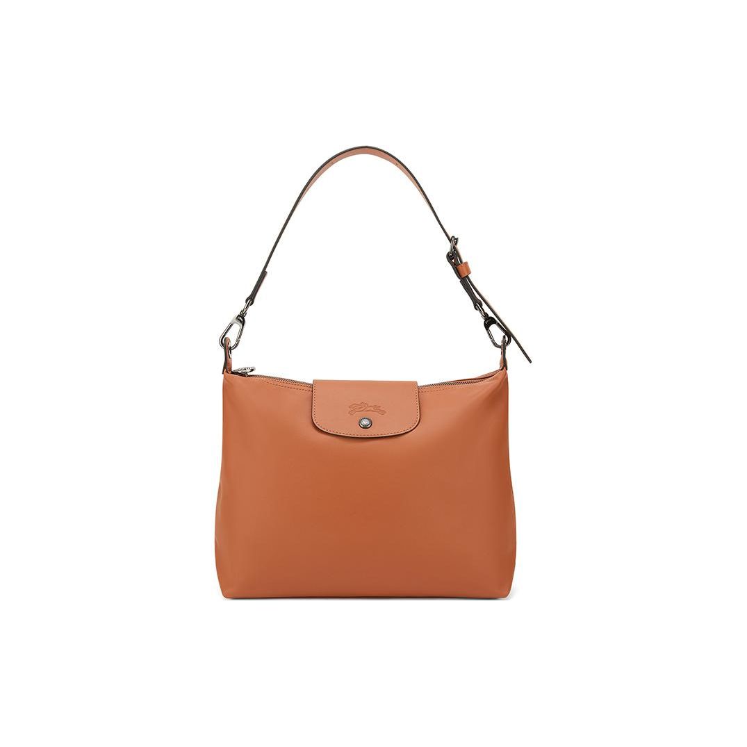 

Longchamp Le Pliage Xtra Solid Color Zipper Snap Closure Leather Hobo Handbag Women handbags Cognac Brandy 10189987504 Basic Set (Bag+Dust Bag)