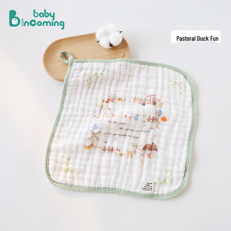 Baby A-Class Bamboo Cotton Children's Cartoon Bib & Towel Set - Soft & Absorbent
