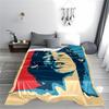 Retro Pop Art Portrait Blanket for All Seasons Blanket Lunch Break Throw Gift