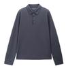 Men's Long Sleeve Pique Horse Print Polo Shirt