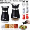 2 Practical Reusable Seasoning Containers Salt and Pepper Bottle Set Sealed and Moisture-proof for Home and Commercial Kitchens