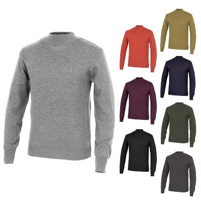 KIM YOUNG JOO GOLF Autumn/Winter Mock Neck Embroidered Domestic Premium Texture Wool Mock Neck Men'S Golf Knit Sweater Dpfmnt01 (B Type)