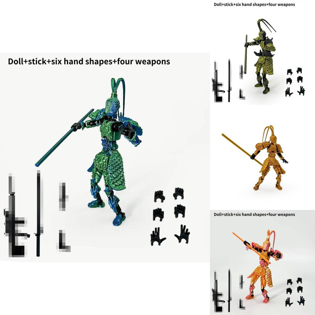 Hochwertige Schwarze Mythologie Wukong Gelenkige Actionfigur Sammlerspielzeug Set