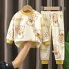 Children's Underwear Sets - Long-sleeved And Long-pants Sets For Boys, Girls' Pure Cotton Pajama Sets In 2-piece Sets