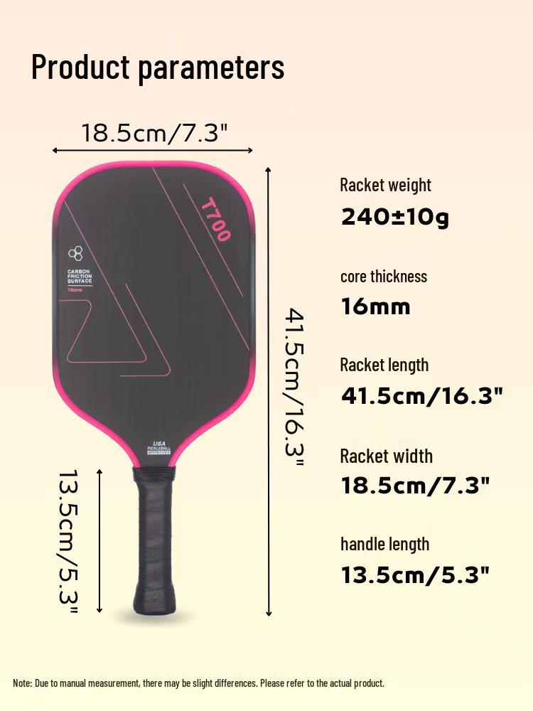 Frosted T700 Carbon Fiber Pickleball Paddle Set with Cloth Pattern