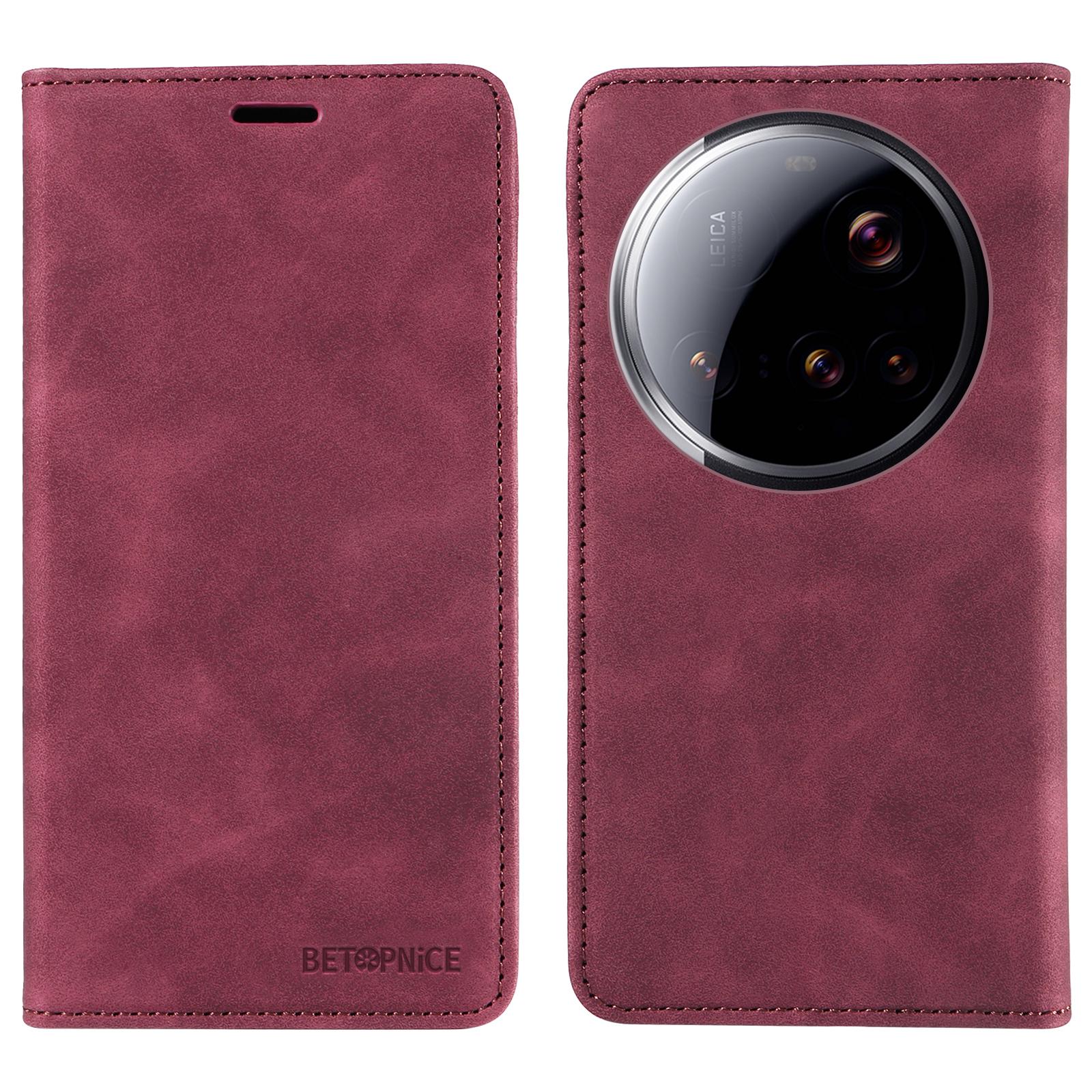 BETOPNICE 003 For Xiaomi 15 Ultra Case Magnetic Closure RFID Blocking Wallet Stand Leather Phone Cover D