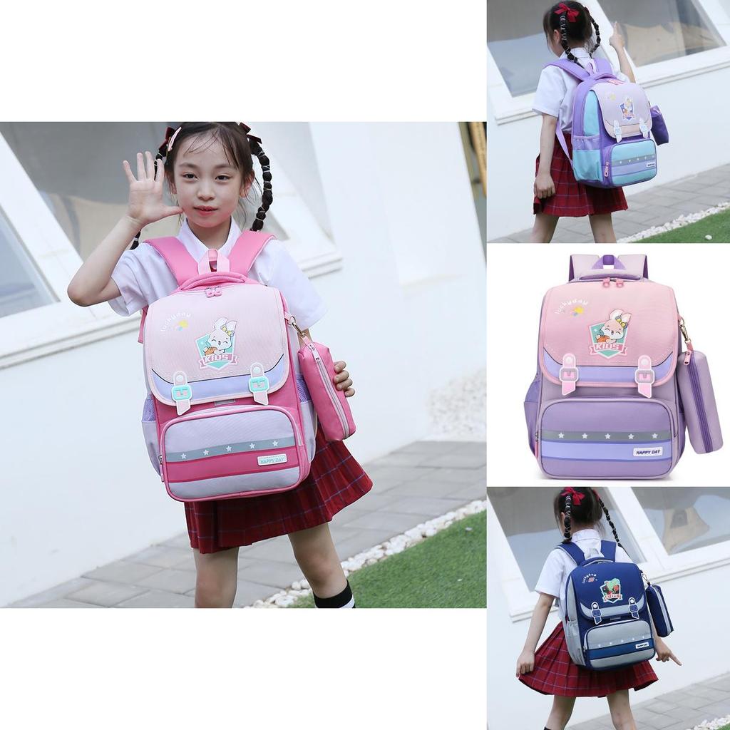 Cute Cartoon Large Capacity Lightweight School Backpack For Girls With Breathable Waterproof Fabric