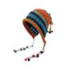 Retro Knitted Pom Pom Tassel Hat for Women – Fashionable and Versatile Headwear Accessory