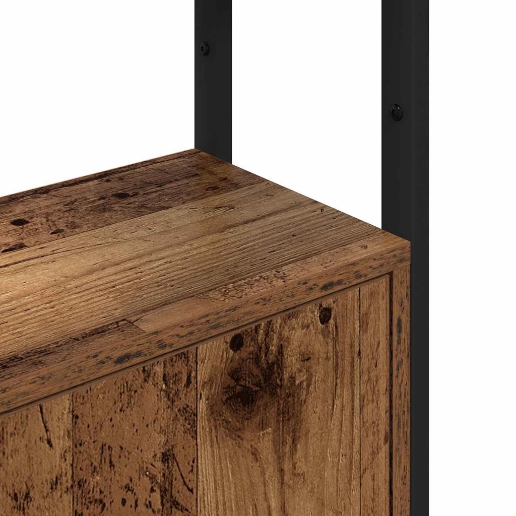 Bookshelf 6 Tiers 40 x 24 x 161 cm Engineered Wood Reclaimed Wood