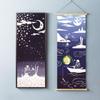 Miyamoto Towel Miyamoto Kenema Tenugui Fishing on the Sanzu 35 x 90 Made in Japan Chū-dyed (Tenugui) - River, Approx. cm,