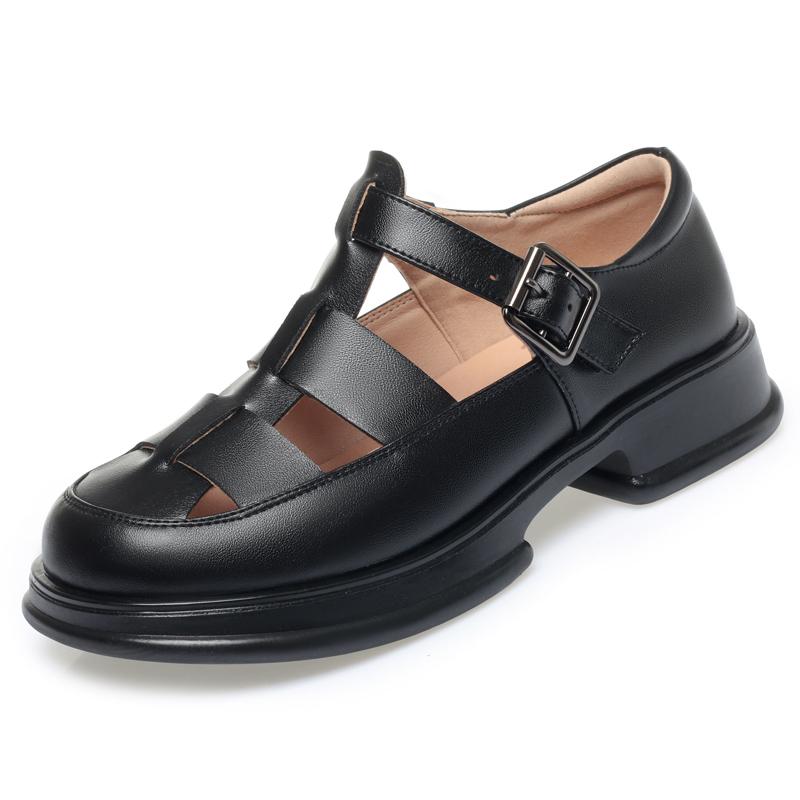 

Римские сандалии, женские весенние женские сандалии из натуральной кожи, ажурные женские сандалии-гладиаторы на платформе 39