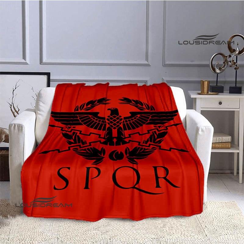 Roman SPQR Bedruckte Decke, warmes Flanell, weich und bequem, modische dekorative Decke, Heimreisedecke, Geburtstagsgeschenk