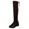 Kniehohe Stiefel Damen Größe 11 Damen High Top Über das Knie Dicke Absatzstiefel Einfache Dicke Sohle Lange Stiefel Botas Para Mujer