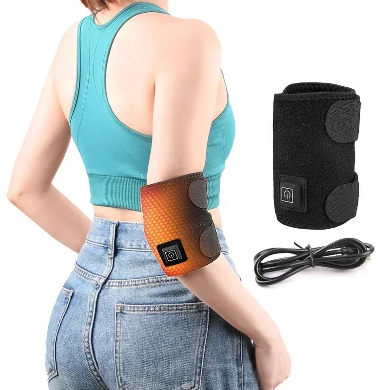 2/1PCS Electric Heated Knee Massager Brace Adjustable 3 Gear Temperature Elbow Protector Hot Compress Shoulder Protective Belt
