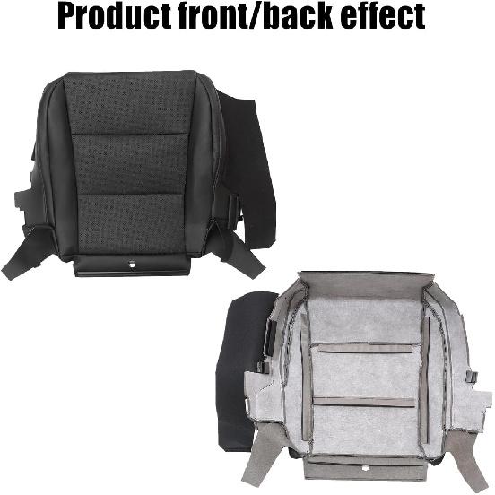 Priprilod Black Perforated Leather Driver Side Bottom Replacement Seat Cover Compatible with Lexus ES350 300h 2013 2014 2015 2016 2017 2018