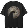 T-shirt Streetwear Grafica Gatto Misterioso Cotone Unisex Top Magliette Estate Maniche Corte T-shirt