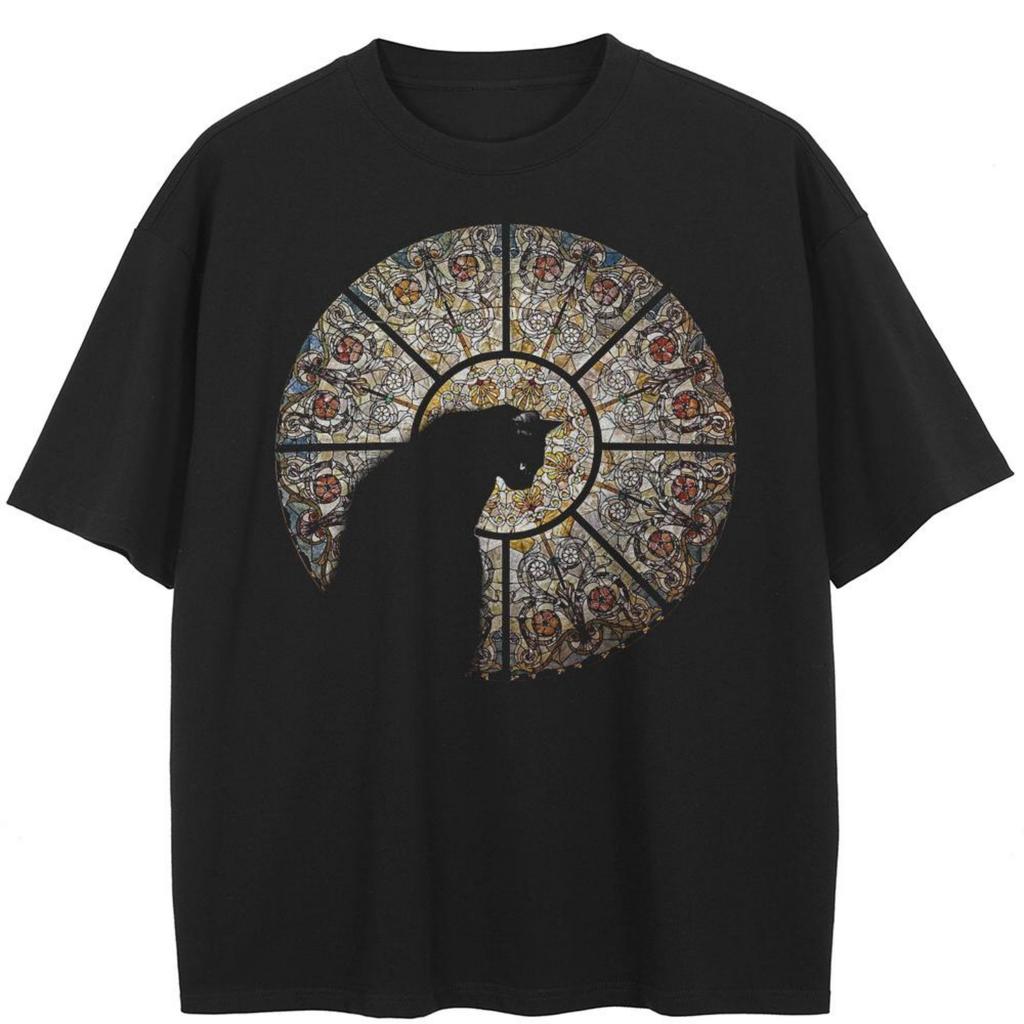T-shirt Streetwear Grafica Gatto Misterioso Cotone Unisex Top Magliette Estate Maniche Corte T-shirt
