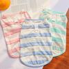 Striped Cat Sunscreen Vest Breathable Dog Summer Clothes Dog Traction Suit  Indoor Outdoor
