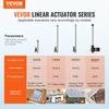 Linear Actuator 12V 16In Heavy Duty 1320lbs/6000N 0.19"/s IP44 Protection