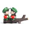 Romantyczny Zestaw Figurki Pary z PVC z Wzorem Gałęzi Drzewa na Uroczystości Ślubne i Dekoracje Imprezowe