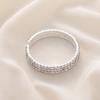 3-Layer Rhinestone Open Bangle Alloy Bracelet for Women Stylish Jewelry