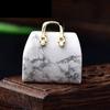 Simple Crystal Handbag Pendant Creative DIY  Necklace Pendant Natural Crystal Stone  Pendant  Gift