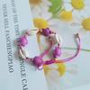 Handmade Bohemian Bracelet with Natural Shell Beads and Waxed Cord