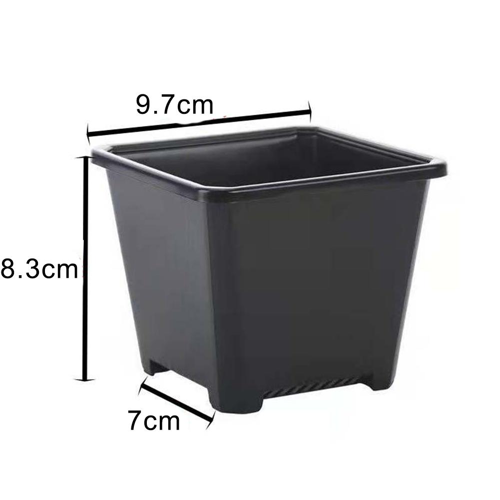 Square Plant Pot Plastic Flower Pot Outdoor Planting Accommodate Various Plants Optimal Drainage Holes For Cacti