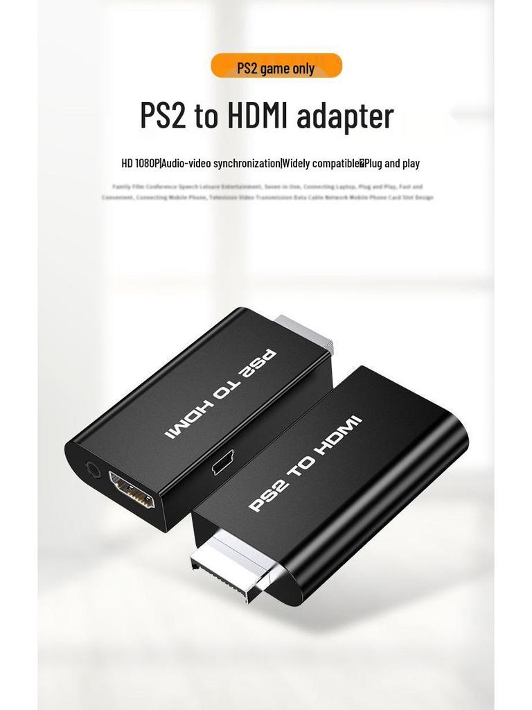 PS2 to HDMI Converter: Game Console Component to HDMI, HD 1080P with Audio/Video