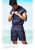 Desmiit Men's Summer Sleeveless Sun Protection Beach Jumpsuit - T9002
