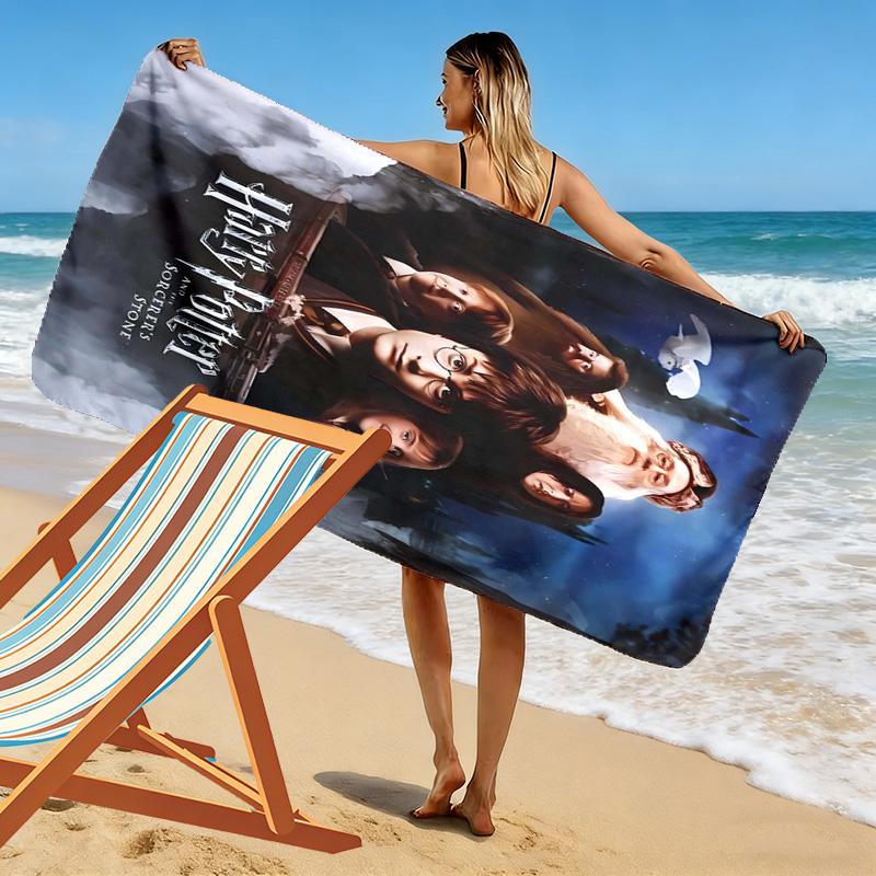 Magic School Story Print Beach Towel, Large Soft Quick Dry Towel for Beach Camping Swimming