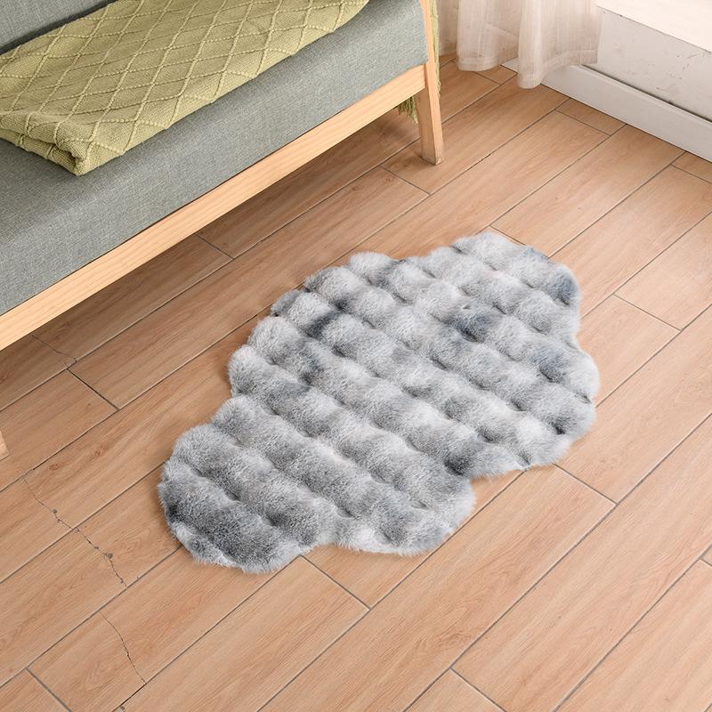 Cloud Carpet: Cute Girly Bubble Fleece Rug for Bedroom & Living Room - Machine Washable