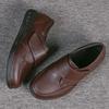 Youyun Men's Air Cushion Leather Shoes: Casual, Warm, and Easy-Fit Design for Middle-Aged and Elderly.