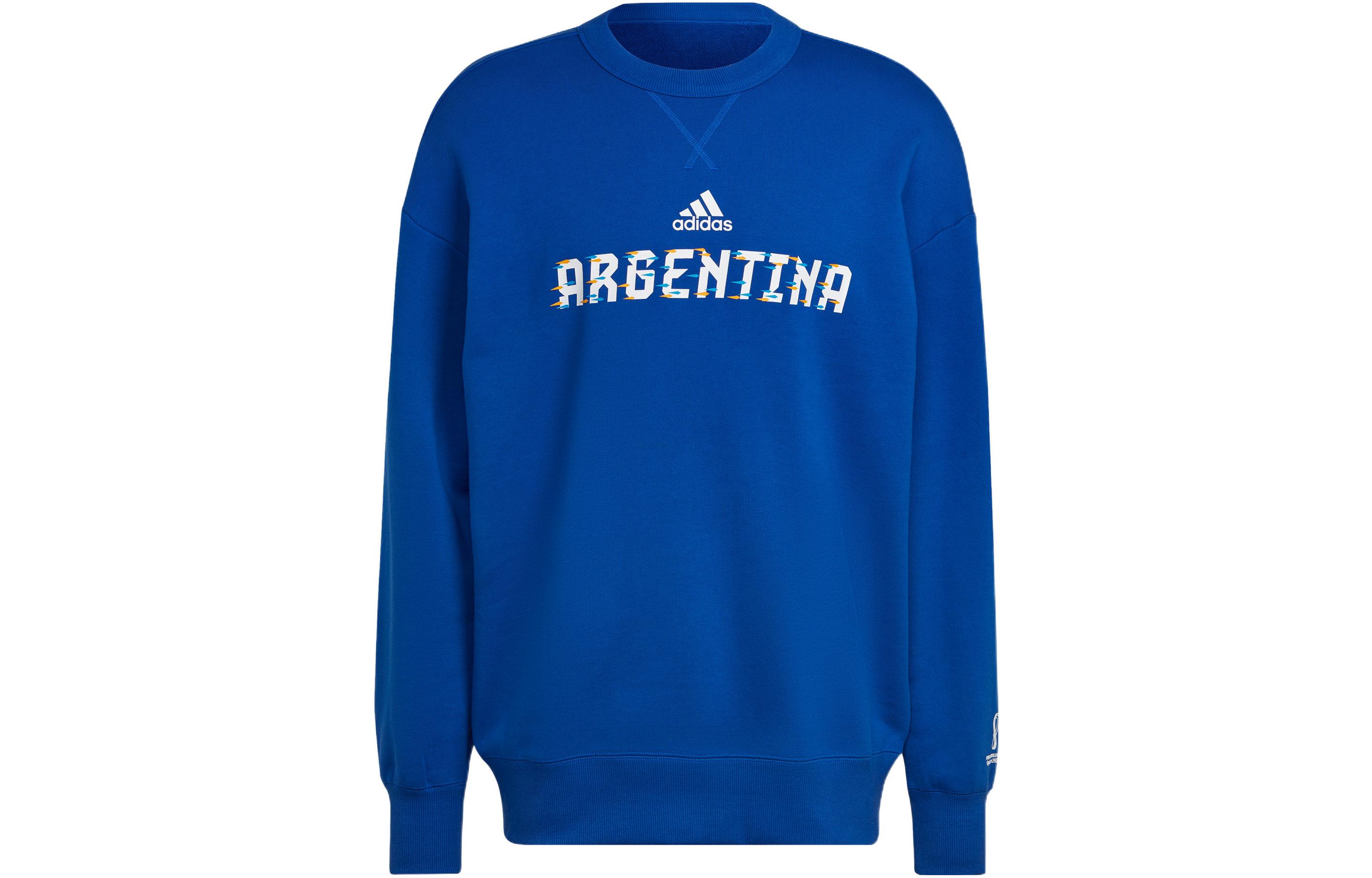 Adidas Argentina Sweatshirts Men s Blue Crew Neck Moderate Regular HD6354 M