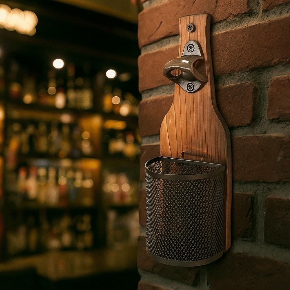 Space Saving Beer Opener Wooden Can Opener Vintage Bottle Opener Kitchen Bar