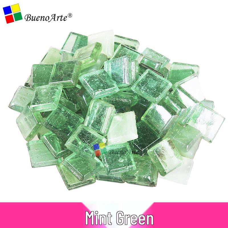 260 Stück 1 cm Transparente Eisjade Mosaik Glasperlen für DIY Kerzenhalter Basteln