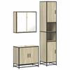 VidaXL Ensemble de meubles de salle de bain 3 pcs chêne sonoma, armoire de salle de bain, armoire de rangement de toilette, 3301076