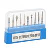 10pcs Dental Polishing Burs High Speed Stainless Steel Precise High Hardness Dental Drills Blue
