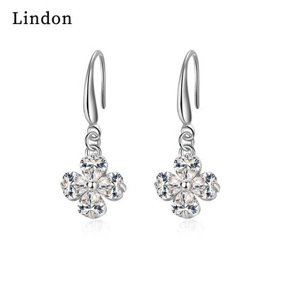 Lindon – boucles d'oreilles en alliage de cuivre et Zircon, boucles d'oreilles pendantes pour femmes, cadeaux de fête de mariage