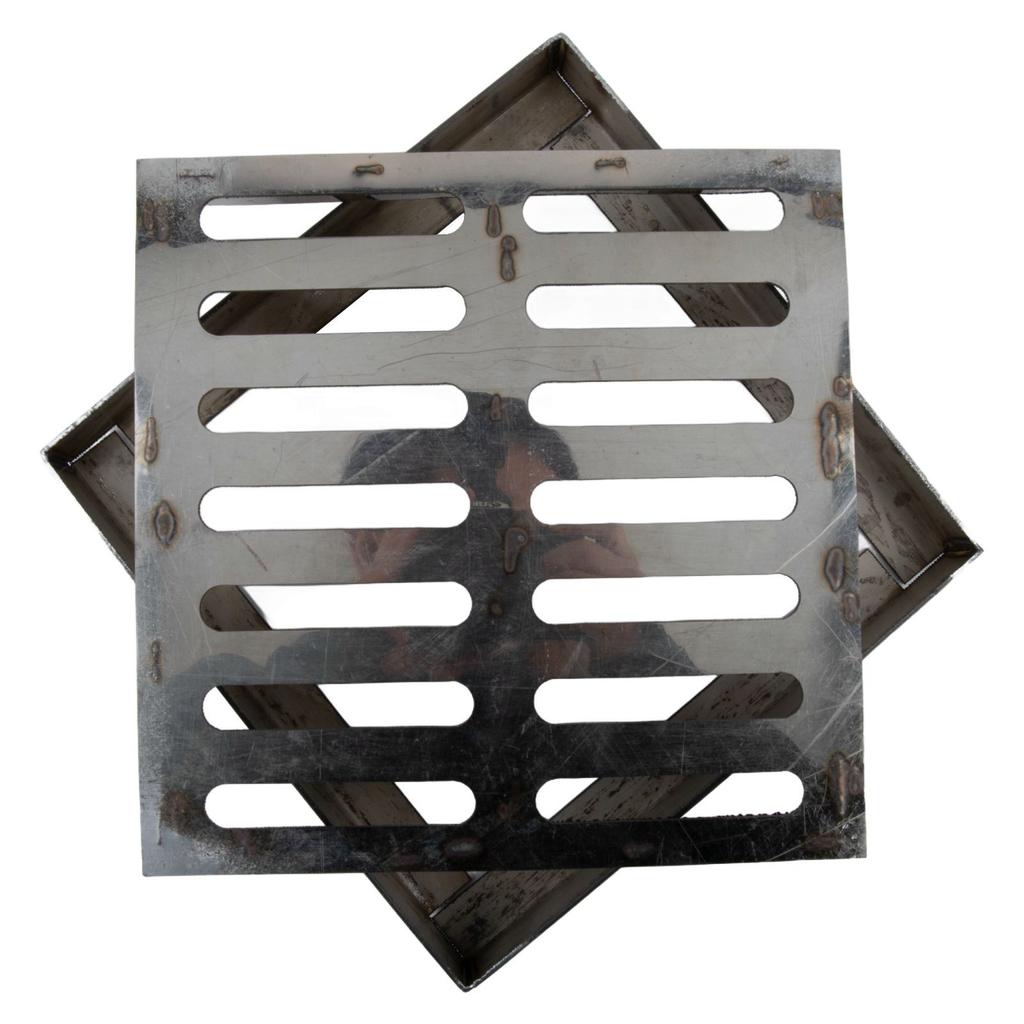 Sleek Stainless Steel Square Drain Grate for Enhancing Outdoor Aesthetics