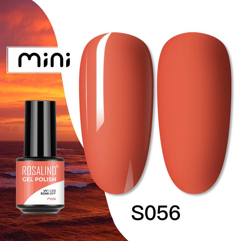 ROSALIND Mini Pure Color Gel 80 Colors Nail Polish Soak Off UV LED Gel Polish Varnish Lacquer Semi Permanent Base Top Coat For Nail Art Design