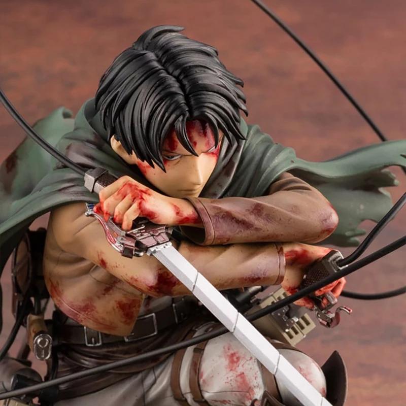 16 cm Anime Heykeli Attack on Titan Artfx J Levi Yenilenmiş Paket Sürümü. PVC Aksiyon Figürü Anime Model Oyuncaklar Koleksiyonluk Bebek Hediye