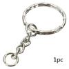 10Pcs Key Rings Keychain with Split Ring Metal Blank Keyfob Key Pendant Charms Holder Link Rings DIY Key Chains Keyring