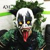 Adults Spooky Role Play Mask Halloween Horror Clown with Long Tongue, Latex Scary Realistic Tongue Creepy Costume Prop for Cosplay Parties,