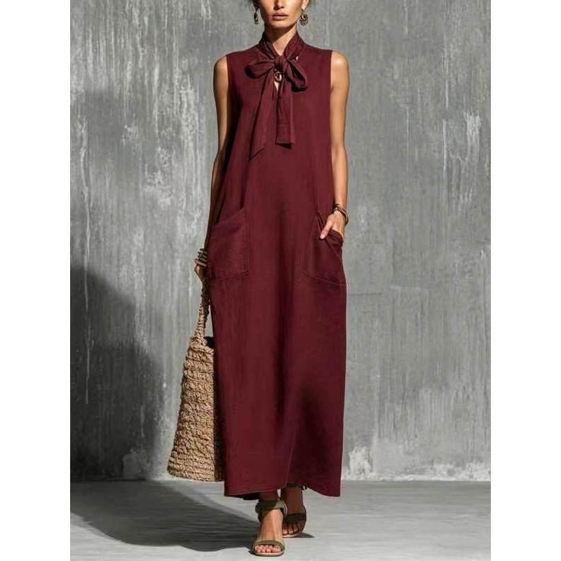 QICED Fashion Summer Spring Solid Color Print Short Sleeve Casual Dresses