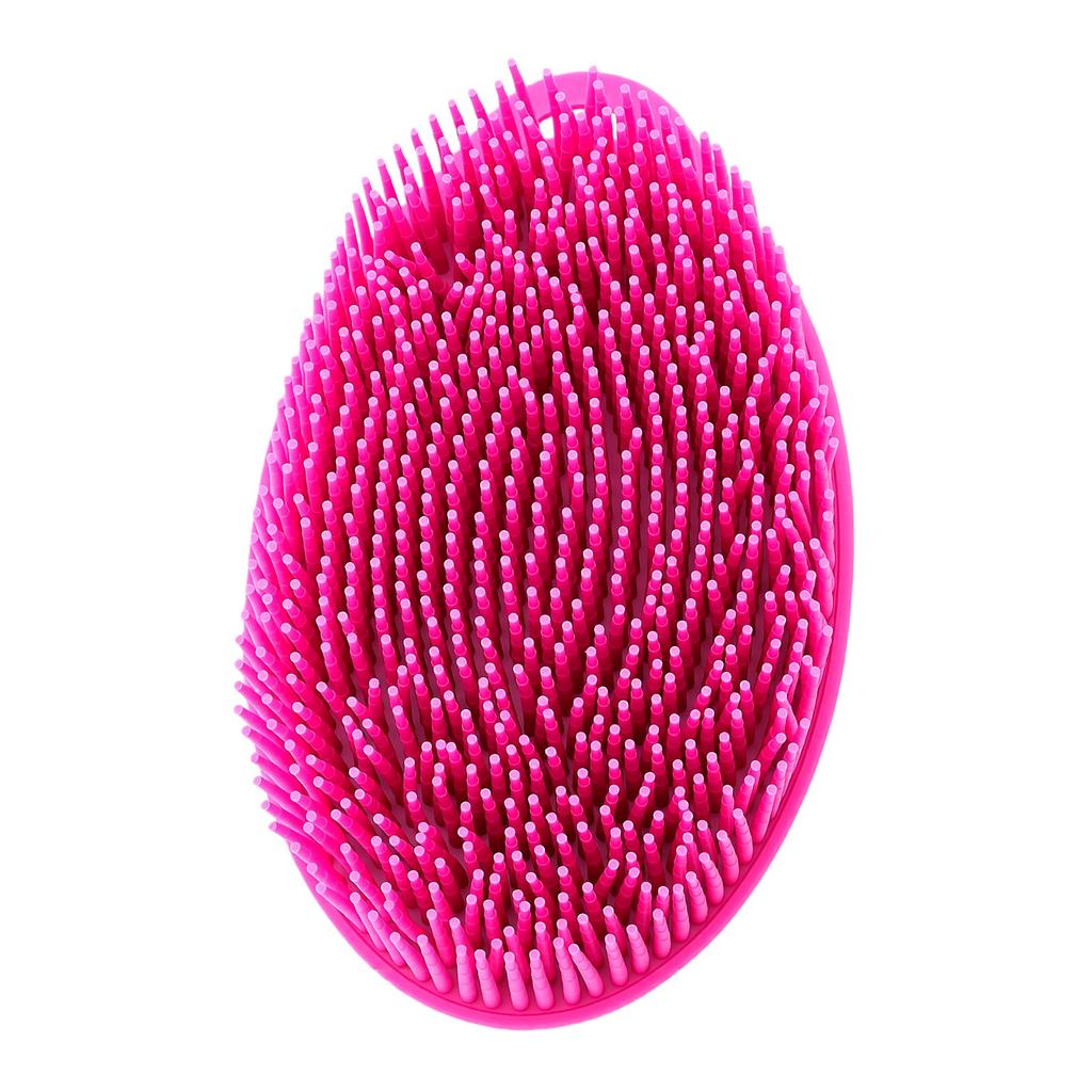 Double Sided Shampoo Brush Exfoliating Massage Silicone Hair Wash Brush with Hanging Hole