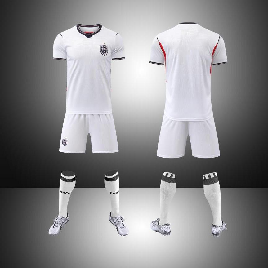 England National Team Home Football Kit - Quick-Dry Breathable White Uniform for Adults & Kids